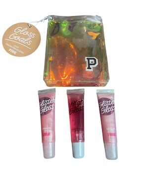 PINK Victoria's Secret Gloss Goals Lip Gloss Trio New READ